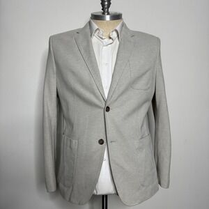Banana Republic Tailored Slim Fit Blazer Mens‎ 46R Beige (See Descr)
